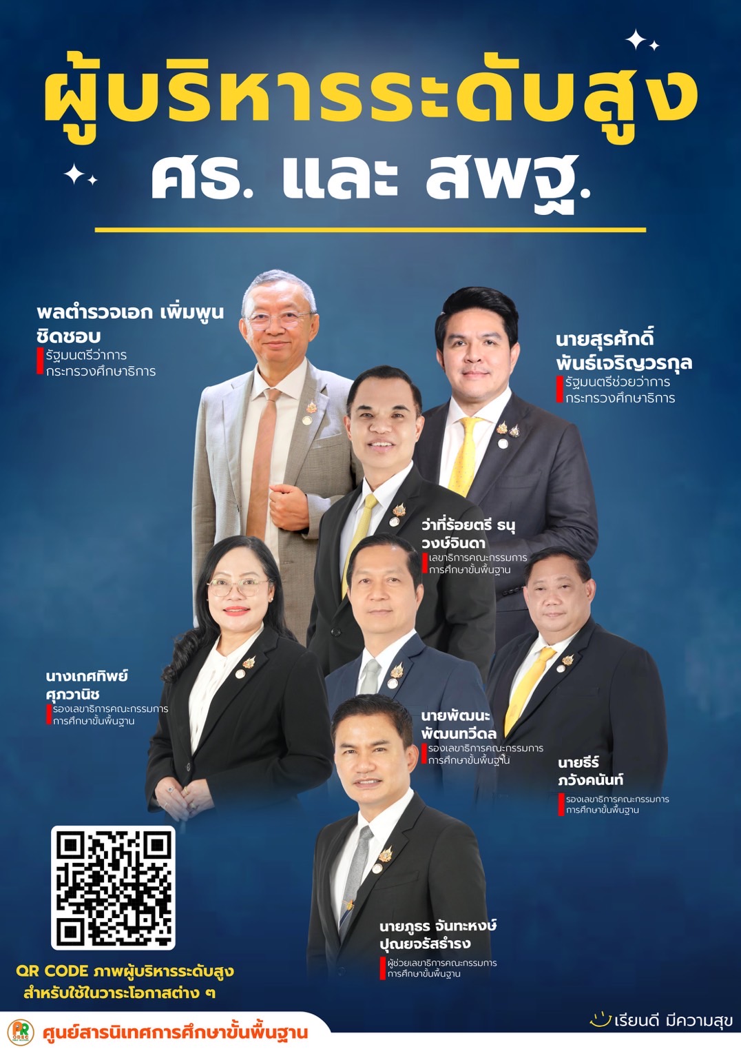 การใช้ภาพถ่ายผู้บริหารระดับสูงของกระทรวงศึกษาธิการเพื่อการประชาสัมพันธ์